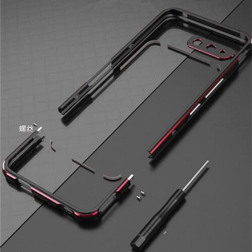For Asus ROG 5 5G ROG Phone 5 Aluminum metal bumper Frame Slim Cover phone case+ carmera Protector