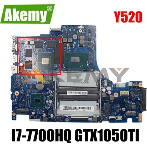 For Lenovo Legion Y520 Y520-15IKBN laptop motherboard FUR 5B20N00280 W/ CPU i7-7700HQ GTX1050TI 4GB DY512 NM-B191
