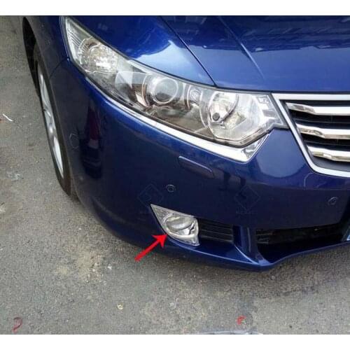 Chrome ABS Front Fog Light Cover Trim For 2009-2010 Acura TSX Sedan 2PCS