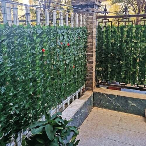 Artificial Ivy Vine Leaves Fence Decoration Balcony Hanging Trellis Foliage Plant ivy Vine Shade Sun Screen Hedge Fence Ornament