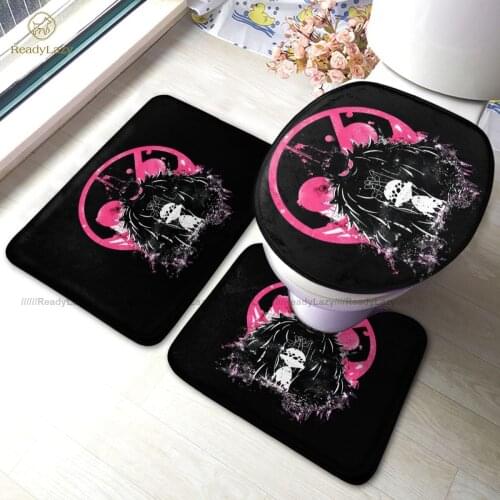 Doflamingo Bath Mat Polyester Foot 3 Piece Bathroom Mat Set Soft Modern Bathroom Rug