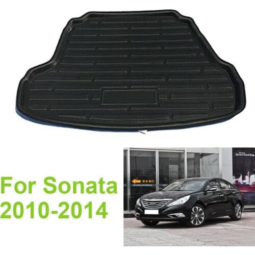 Tray Trunk Floor Carpet Mats For Sonata 2010-2014 2010 2011 2012 2013 2014 Auto Car Rear Boot Cargo Liner Carpets Pad Mat