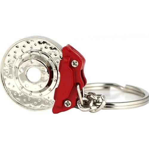 Creative Hot Sale Disc Brake Keychain Shape Auto Parts Model Key Chain Ring Key Fob Keyring 86032