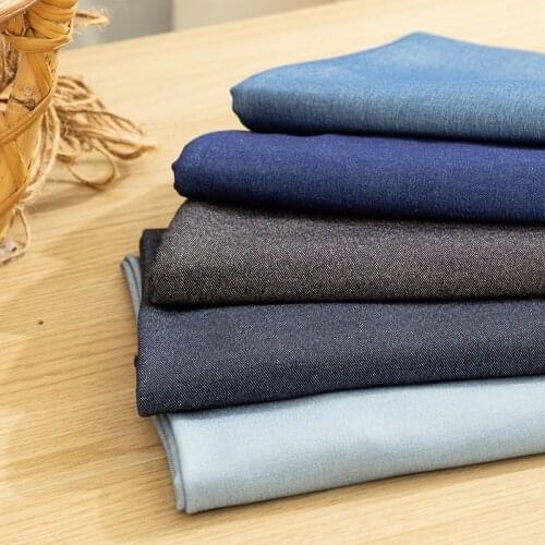 Washing Denim Fabric Cotton Blue Fabric Summer Sewing Material 45*145cm TJ0701-1