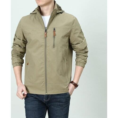 2019 Spring Fashion men fast dry hooded jacket breathable quickly drying casual zipper jacket coat blouse long sleeves outfit4XL