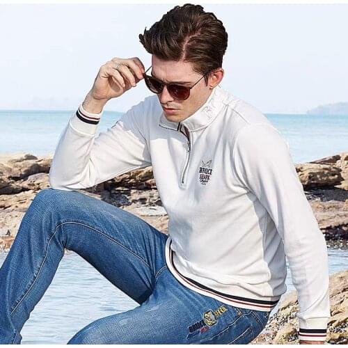 MEN Sweater thick Winter Autumn Spring Pullovers best quality Nice Embriodery Plus size 3XL 4XL Men Sweater coat cotton 6072