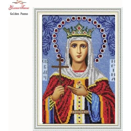 Golden Panno Needlework DIY DMC Cross stitch Sets For Embroidery kits Precise unprinted religion Patterns Counted Cross-stitch07