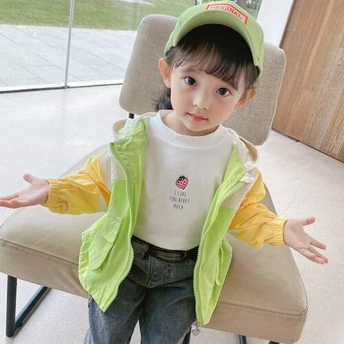 GirlS Coat 2020 Spring Korean-style Baby Windbreaker Trend Children Small CHILDRENS Cardigan