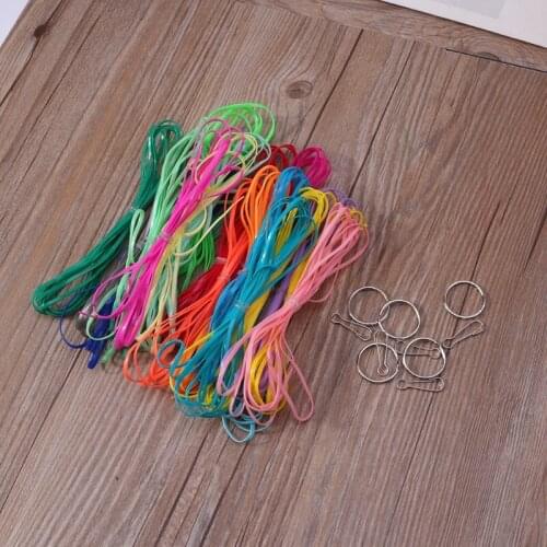 String Plastic Durable Lacing Cord Bracelets Craft Kits 20 Colors School Art Classes Ornaments for Camping Sleep Overs
