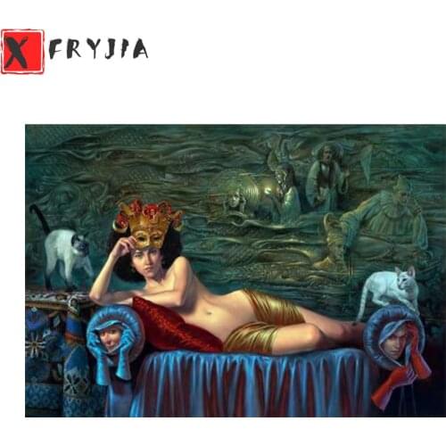 Full square Round drill Diamond embroidery Retro sexy mask woman 5D DIY diamond Painting Cross Stitch Rhinestone Mosaic