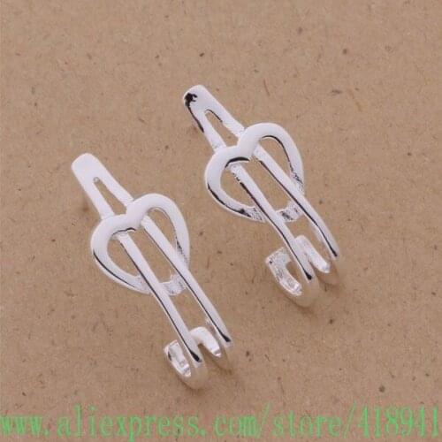 Silver Plated earrings , Silver Plated fashion jewelry , of science and technology heart /efjamwqa bglajxsa AE255