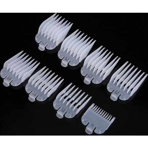 8Pcs Professional Hair Clipper Limit Comb Guide Attachment Size Barber Replacement 3/6/10/13/16/19/22/25mm Shaving Combs