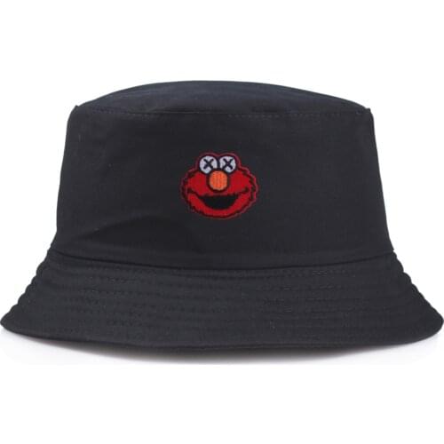Cartoon Pattern Double-sided Cotton Men Bucket Hat Casual Wild Women Basin Hat Fisherman Hats Outdoor Shade Accessorie2021