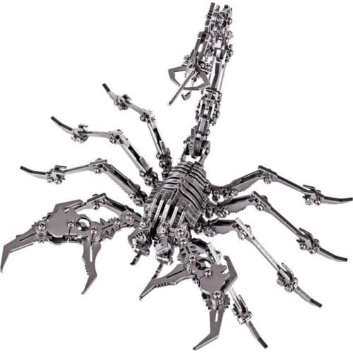 DIY 3D Assembled Scorpion King Puzzle Jigsaw Stainless Steel Detachable Model Puzzle Home Office Ornaments Unique Gift