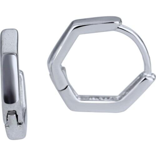 Fashion Simple Style Silver Color Buckle Earrings Ear Studs Jewelry Accessrioes