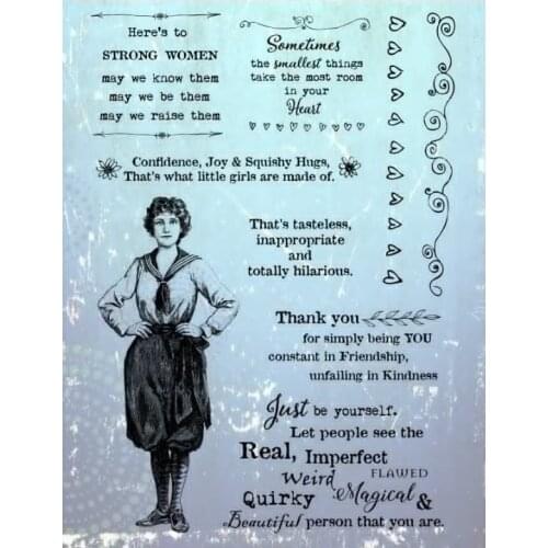 Women Clear Stamps Scrapbook Paper Craft Clear stamp scrapbooking A0540