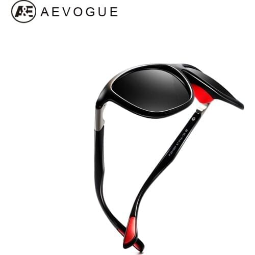 AEVOGUE Polarized Sunglasses Men Fashion Drive Shades Oversized Brand Designer Goggles Unisex Gafas De Sol Male Red UV400 AE0611