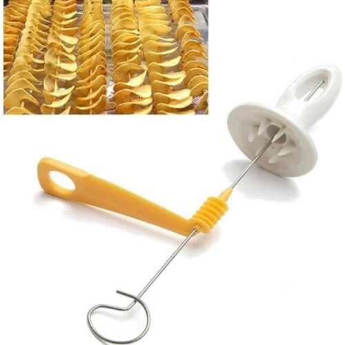 Potato Spiral Slicers Manual Cutter Chips Kitchen Cook Maker Cucumber Slicer Kitchen Accessories Vegatable Fruit Cutting Tools