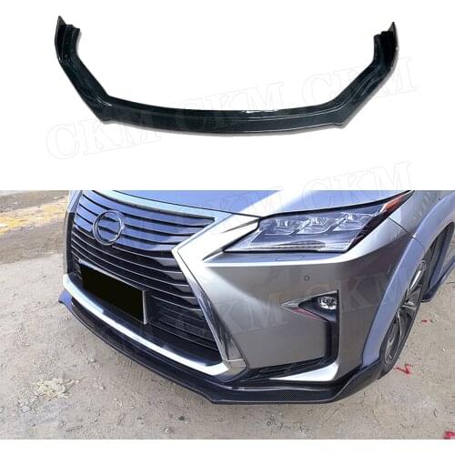Carbon Fiber Front Bumper Lip Spoiler For Lexus RX300 RX450H 2016-2020 FRP Car Front Extension Chin Protector