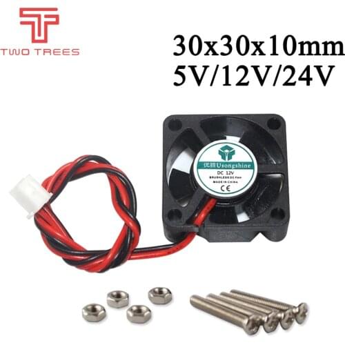 24V 3d printer 30*30*10 24V fan 3010s 30MM 30X30X10MM 24V 2Pin DC Cooler Small Cooling Fan For 3D printer part parts