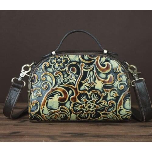 Genuine Leather Handbag Women Top Grain Cow Leather Shoulder Bag Female 2019 New Fashion Bags