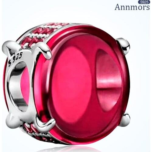 Red Love Charm 932 Sterling Silver Fits Pandora Charms Bracelets for Woman Girl Beads Gifts for Women Bracelet and Necklace