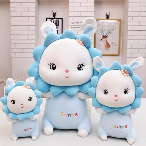 Zqswkl 25/35/50cm sunflower rabbit plush toy cute rabbit dolls children girls soft toys kawaii plushe pillow hugs birthday gift