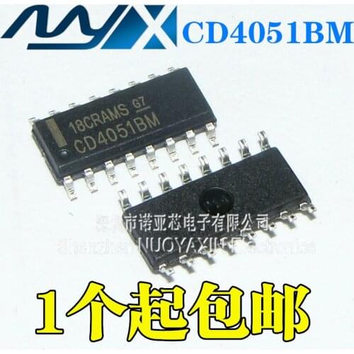 10PCS CD4051BM SOP-16 CD4051 HEF/HCF/CD4051 4051 SOP16 SMD New and Original IC Chipset