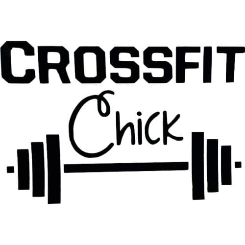 16*10.7cm Crossfit Chick Weights Workout Decal Sticker Funny Car Window Bumper Novelty JDM Drift Vinyl Decal Sticker