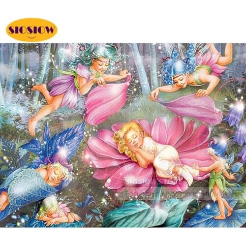 5d DIY Diamond Painting Angel Diamond Embroidery Elfin Rhinestone Crystal Mosaic Pattern Cross Stitch Hobby Handmade Kids Gifts