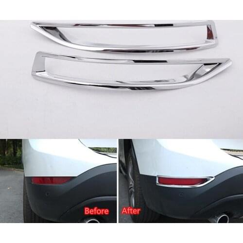 YAQUICKA Auto Car Exterior Accessory Back Rear Fog Light Lamp Frame Trim For BMW X1 2016 Car-covers Chromium Styling Mouldings