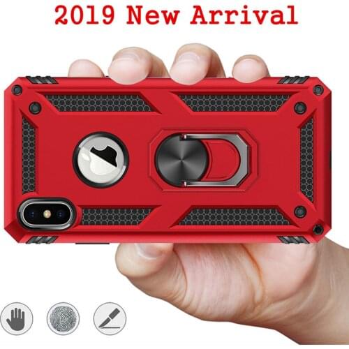 Business Case For iPhone X XS XR XS MAX Case Kickstand Armor silicon Covers For iPhone XS Max XR Cover with Magnet Phone Capa