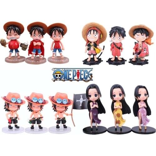 Original One Piece Luffy Action Figure Roronoa Zoro Ace Boa Hancock Anime Model Going Merry Doll Collectible Toy Christmas Gift
