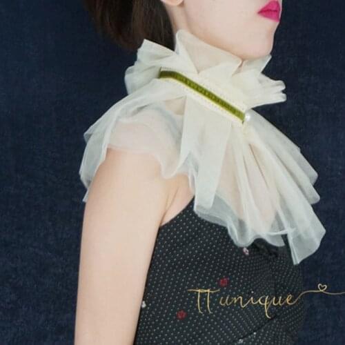 Exquisite Beauty Dress Elegant Crochet Flower Cutout velvet palace style gorgeous retro Beautiful romance beige mesh Lav collar