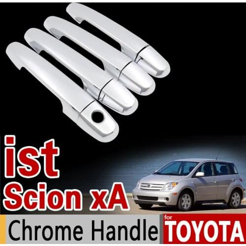 For Toyota ist Scion xA Chrome Door Handle Cover Trim Set XP60 2002 2003 2004 2005 2006 2007 Accessories Stickers Car Styling