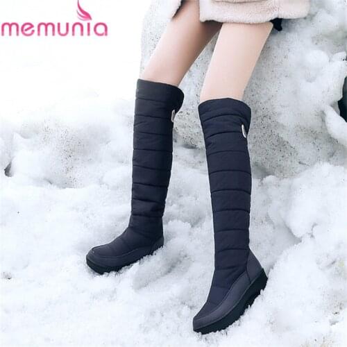 MEMUNIA 2020 new style russia winter snow boots women warm thick fur over the knee boots platform shoes ladies thigh high boots