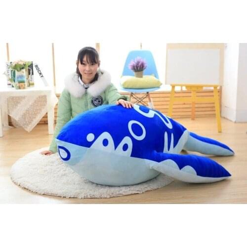 New arrival stuffed plush toy huge 140cm carton blue whale doll soft sleeping pillow Christmas gift b0598