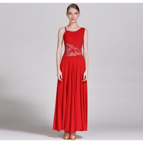 Sexy Strap Ballroom Dancing Dress Black/Red/Purple/Royal Blue Modern Dance