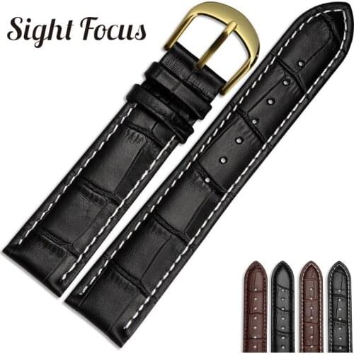 Calf Leather Watchbands 12 14 15 16 17 18 19 20 21 22 24 26 28 mm Replacement Watch Straps Calfskin Leather Belt Watch Bracelet