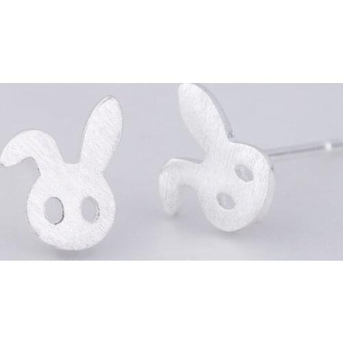 925 sterling silver Rabbit Stud Earrings for Women Elegant Wedding Jewelry pendientes mujer moda 2019 Brincos A147