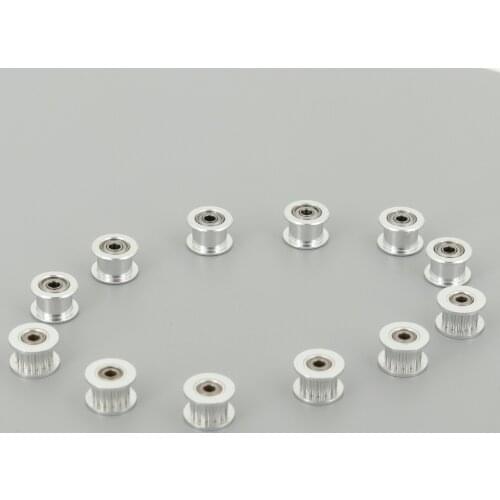 GKTOOLS GT2 2GT 16 Teeth Synchronous Timing Wheel Idler Pulley Bore 3mm with Bearing for 3D Printer Accessories 6mm Belt