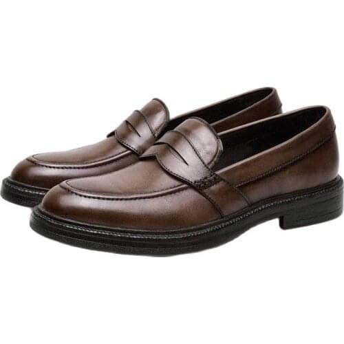 Vintage Mens Shoes Fashion Classic British Masculine Casual Luxury Mens Slip In Leisure Loafer Breathable Dressing Shoes Hot