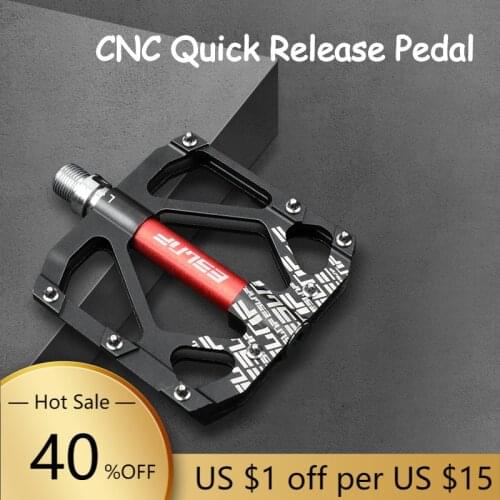 Aluminum Alloy Bicycle Pedal Ultralight DU Bearing Anti-slip MTB Road Bike Pedals CNC Quick Release Wide Cycling Accessories