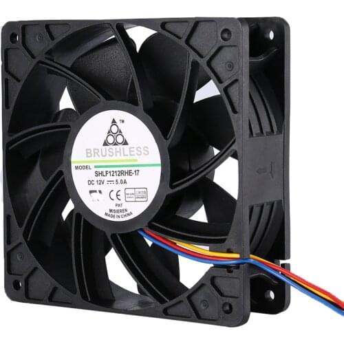 7500RPM DC12V 5.0A CPU Miner Cooling Fan For Antminer Bitmain S7 S9 4-Pin Connector Brushless Replacement Cooler Low Noise