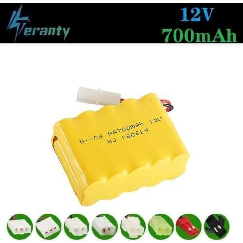 X Model ) 12v 700mah NiCD Battery For Rc toy Car Tanks Trains Robot Boat Gun Ni-CD AA 700mah 12v Rechargeable Battery 1Pcs