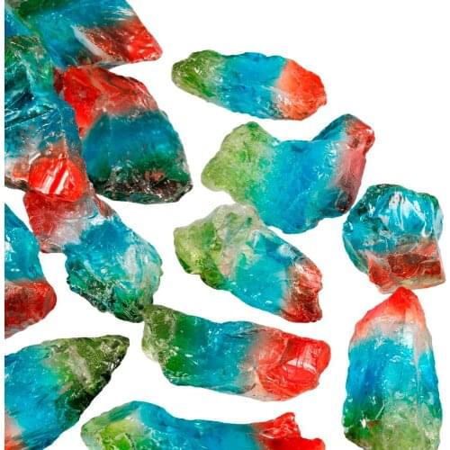 1Lot (230g) Green Blue Red Titanium Coated Natural Rock Quartz Raw Rough Stone for Jewelry Making,Wire Wrapping,Reiki Wicca
