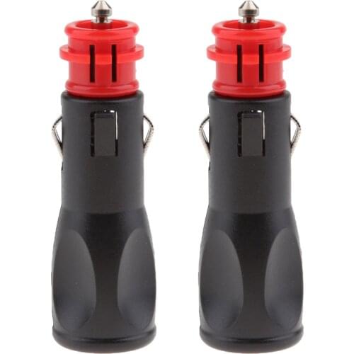 2 Pieces 12V 24V 8A Male Car Lighter Socket Plug Connector Switch