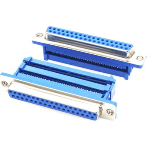 2Pcs Parallel Port D-SUB DB37 Female IDC Flat Ribbon Cable Connector