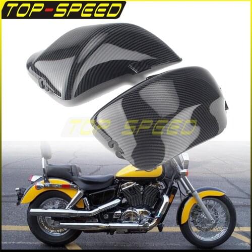 5cr Motorcycle ABS Plastic Battery Side Cover Left&Right Protection Guard For Yamaha Virago XV535 XV400 XV 535 XV 400