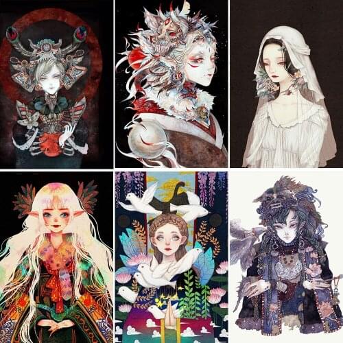 5d Diy Girls Creative Diamond Drawing Square Diamond Round Diamond Drawing Hand Cross Stitch Mosaic Art Home Wall Decoration